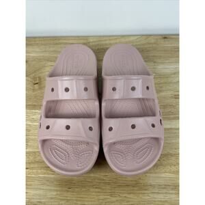 Crocs Unisex Baya Platform Slide Sandal- Light Pink Pure Women’s Size 9